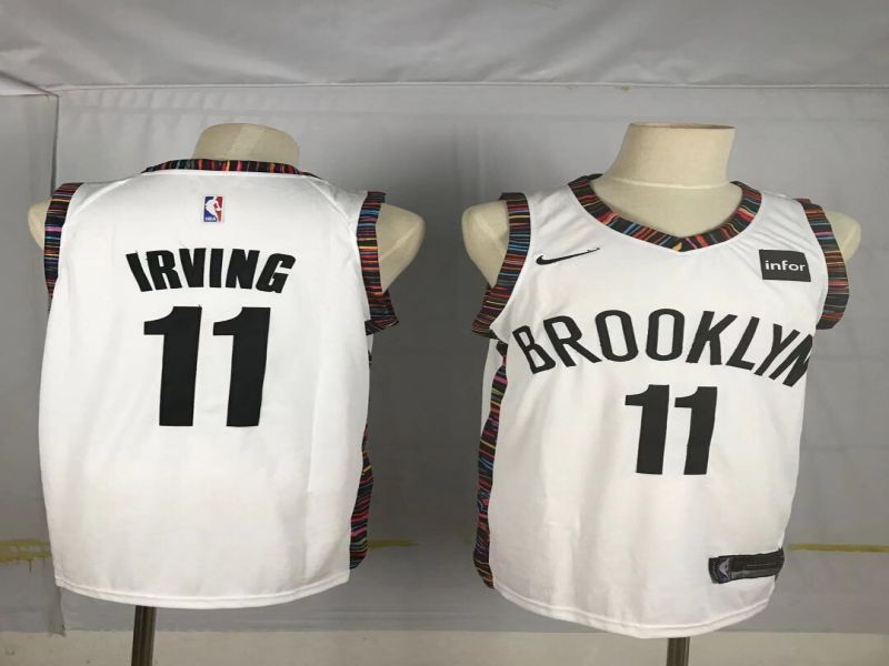 Men Brooklyn Nets 11 Irving White City Edition Game Nike NBA Jerseys
